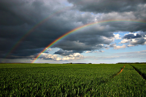 Photographie d'un arc en ciel sur Bray